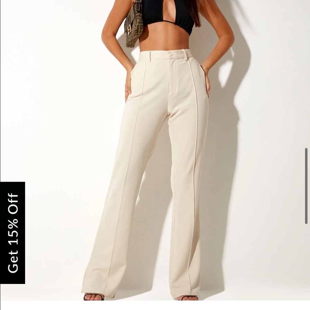 NWT Motel Rocks Cream Trouser
